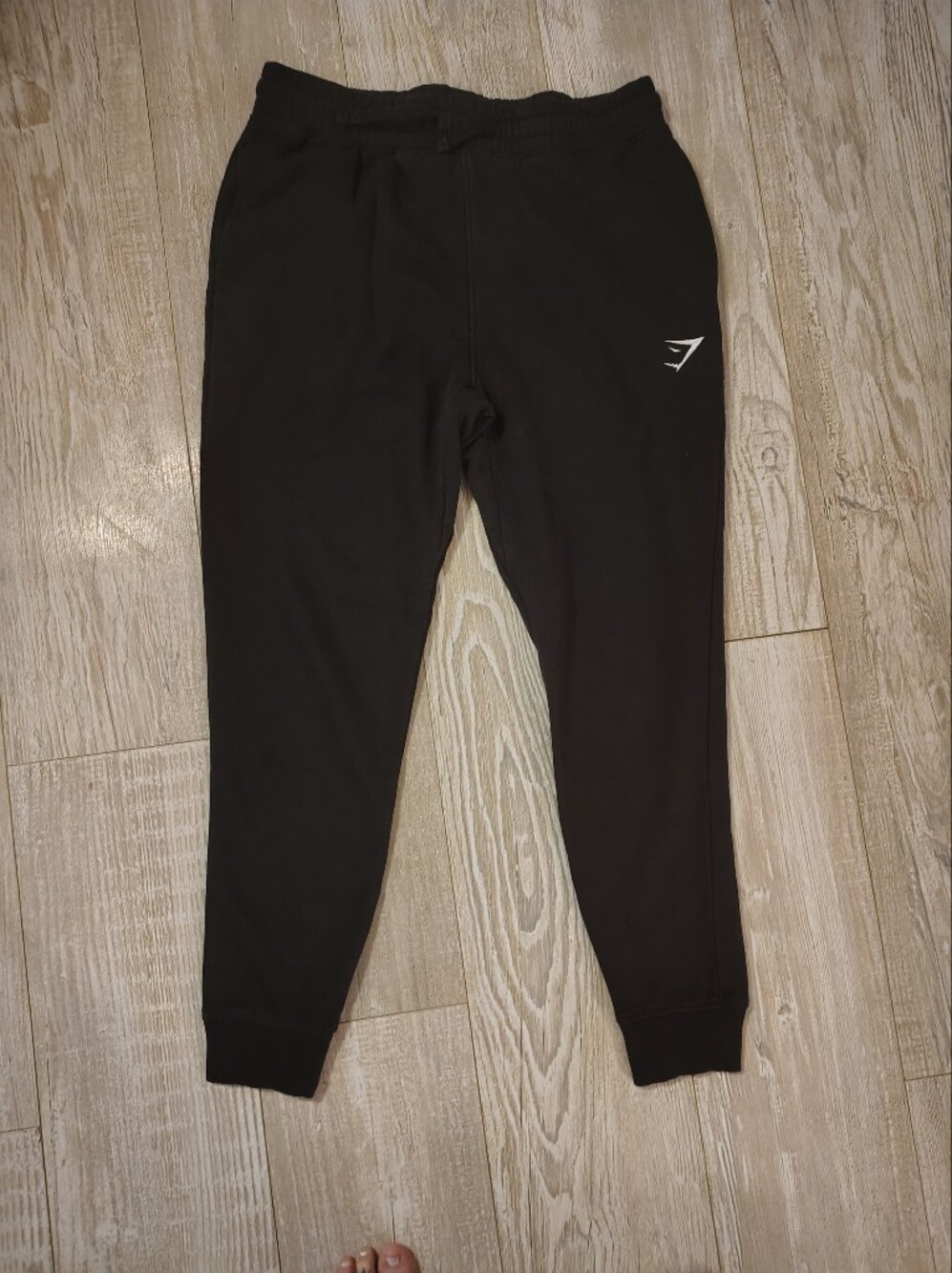 Gymshark Black Joggers with White Logo